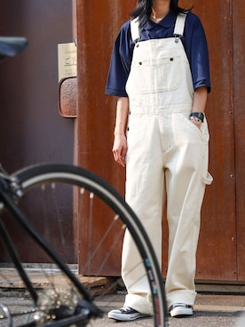 「#今日のコーデ」｜「アイテム（サロペット/オーバーオール）」を使った、ZIP FIVE【Official】さん（レディース・163cm）の夏コーディネート