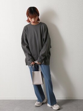 「ZIP FIVE（ジップファイブ）のアイテム（スウェット）」を使った、ZIP FIVE【Official】さん（レディース・154cm）の冬コーディネート
