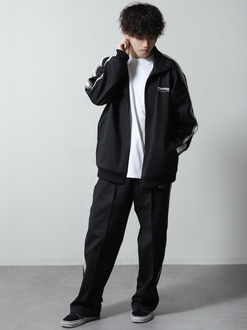 VANS　サイドラインチェッカー　トラックパンツ　ジャージ　バンズ　ヴァンズ VANS - バンズ トラックパンツ 男女着用OK ジャージ ライン