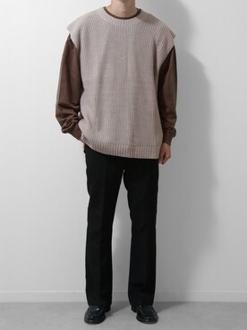 「ZIP FIVE（ジップファイブ）のアイテム（ベスト）」を使った、ZIP FIVE【Official】さん（メンズ・172cm）の秋コーディネート