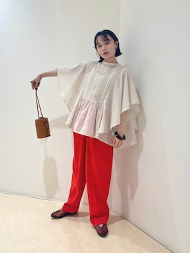 「KBF（ケイビーエフ）のバケットミニBAG（ショルダーバッグ）」を使った、ogaさん（レディース・147cm）の夏コーディネート