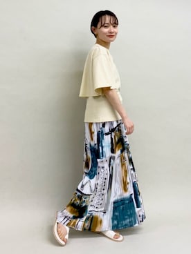 「KBF（ケイビーエフ）のアイテム（サンダル）」を使った、ogaさん（レディース・147cm）の夏コーディネート