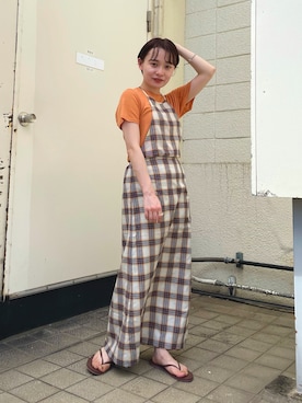「エプロン」｜ogaさん（レディース・147cm・20代）の夏コーディネート