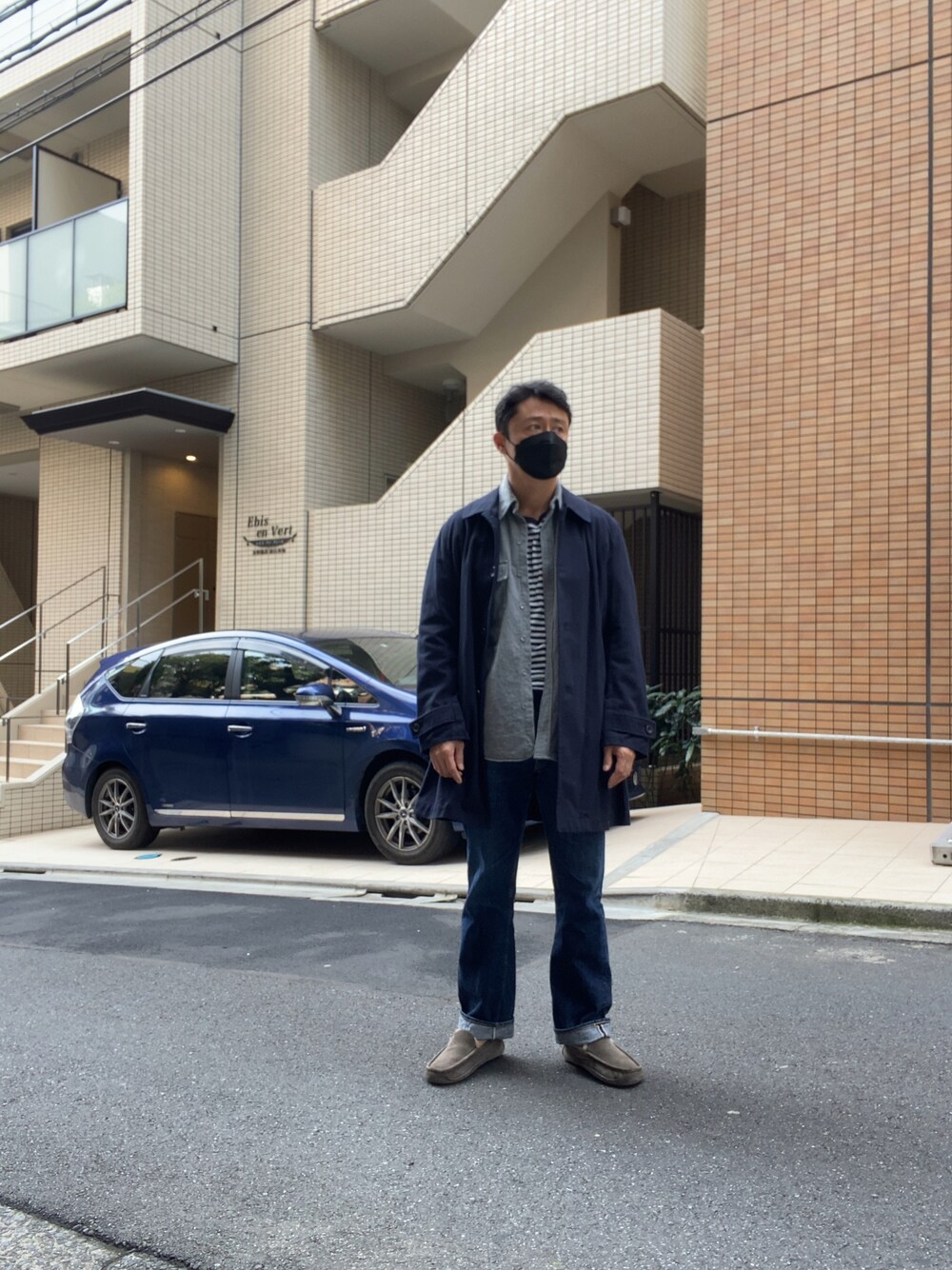 「秋コーデ、シンプル、大人カジュアル、大人コーデ、秋服、いいね、save、フォローお願いします🤑、お洒落さんとつながりたい、ootd」｜「WAREHOUSEのアイテム（デニムパンツ、その他）」を使った、manpou1984さん（メンズ・175cm）の秋コーディネートの1枚目の写真