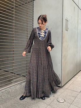 「秋トレンド2021」｜「アイテム（ワンピース/ドレス）」を使った、Mikiさん（レディース・158cm）の秋コーディネート