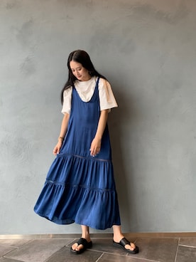「Lui's（ルイス）のアイテム（シューズ）」を使った、Mikiさん（レディース・158cm）の夏コーディネート