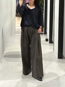 「骨格ウェーブ」｜西野きよさん（レディース・152cm・30代）の秋コーディネート