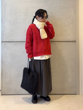 ペルーアランマフラーを使った人気ファッションコーディネート - WEAR
