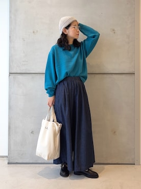 「アイテム（ショルダーバッグ）」を使った、西野きよさん（レディース・152cm・30代）の秋コーディネート