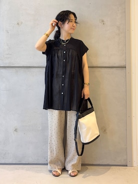 「SMELLY（スメリー）のアイテム（アクセサリー）」を使った、今日の西野さん（レディース・152cm）の夏コーディネート
