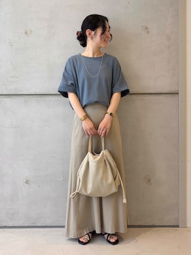 「アイテム（バレッタ/ヘアクリップ）」を使った、今日の西野さん（レディース・152cm）の夏コーディネート