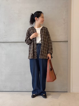 「アイテム（バッグ）」を使った、西野きよさん（レディース・152cm・30代）の秋コーディネート