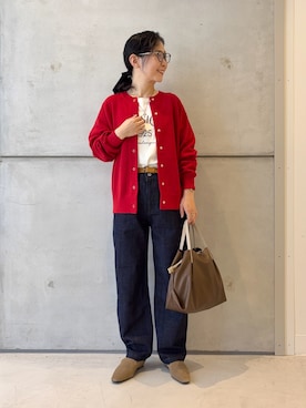 「アイテム（Tシャツ/カットソー）」を使った、西野きよさん（レディース・152cm・30代）の秋コーディネート