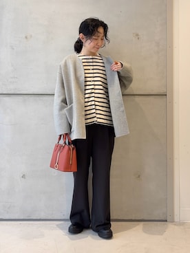 「冬の注目アウター」｜西野きよさん（レディース・152cm）の秋コーディネート