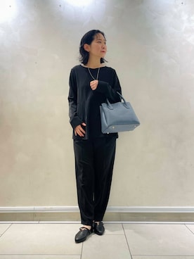 「アイテム（セットアップ）」を使った、西野きよさん（レディース・152cm）の冬コーディネート