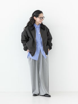 「アイテム（その他アウター）」を使った、西野きよさん（レディース・152cm）の秋コーディネート