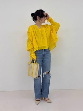 「RODE SKO（ロデスコ）のアイテム」を使った、西野きよさん（レディース・152cm）の春コーディネート