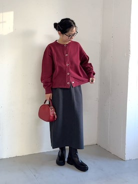 「URBAN RESEARCH DOORS(アーバンリサーチドアーズ)のアイテム(スカート)」を使った、西野きよさん(レディース・152cm)の秋コーディネート