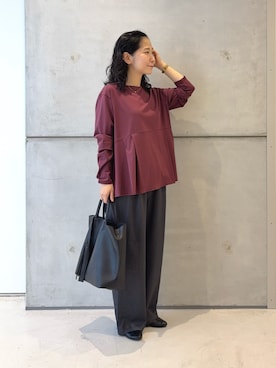 「骨格ウェーブ」｜西野きよさん（レディース・152cm・30代）の秋コーディネート