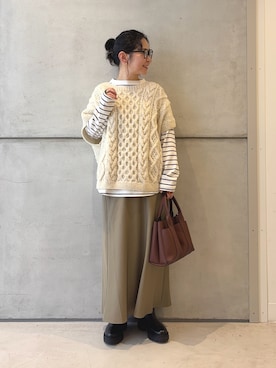 西野きよさん（レディース・152cm）の冬コーディネート