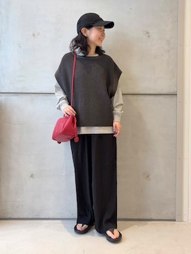 「URBAN RESEARCH DOORS（アーバンリサーチドアーズ）の『UVカット/接触冷感/吸水速乾』ドライタッチリラックスパンツ（その他パンツ）」を使った、西野きよさん（レディース・152cm）の夏コーディネート