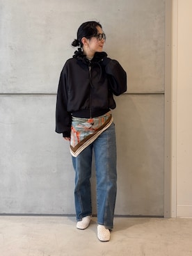 西野きよさん（レディース・152cm）の冬コーディネート