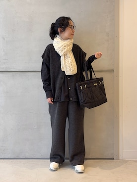 「アイテム（トートバッグ）」を使った、西野きよさん（レディース・152cm・30代）の冬コーディネート