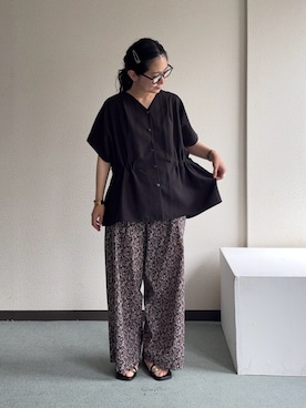 「かぐれ（カグレ）のアイテム」を使った、西野きよさん（レディース・152cm）の夏コーディネート