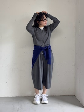 「SMELLY（スメリー）のSMELLY so’　onyx mantel necklace（ネックレス、ブラック系）」を使った、西野きよさん（レディース・152cm）の秋コーディネート