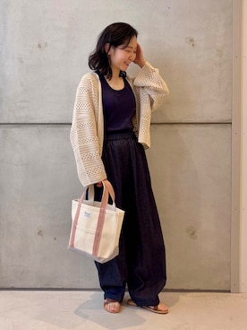 「PETIT BATEAU（プチバトー）のアイテム」を使った、今日の西野さん（レディース・152cm）の春コーディネート