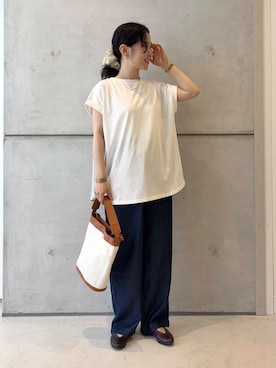 「アイテム（シュシュ）」を使った、今日の西野さん（レディース・152cm）の夏コーディネート