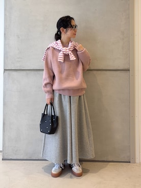 西野きよさん（レディース・152cm）の冬コーディネート