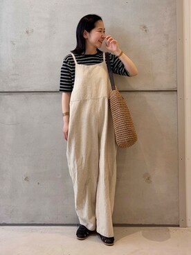 「ワッフル」｜「アイテム（サンダル）」を使った、西野きよさん（レディース・152cm）の春コーディネート