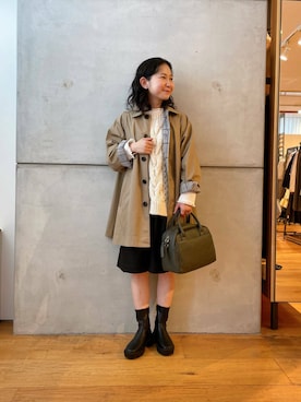 「URBAN RESEARCH DOORS（アーバンリサーチドアーズ）のピンタックフリルスタンドカラーブラウス（シャツ/ブラウス）」を使った、西野きよさん（レディース・152cm）の秋コーディネート