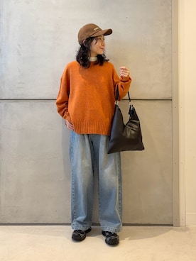 「アイテム（ハンドバッグ）」を使った、西野きよさん（レディース・152cm）の秋コーディネート