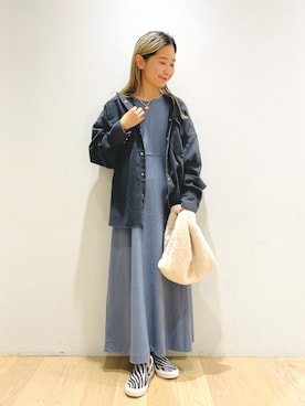 「Wrangler」｜「アイテム（スリッポン）」を使った、今日の西野さん（レディース・152cm）の秋コーディネート
