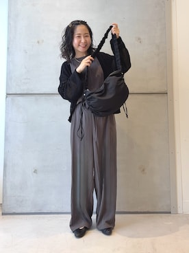 「アイテム（バッグ）」を使った、西野きよさん（レディース・152cm・30代）の秋コーディネート