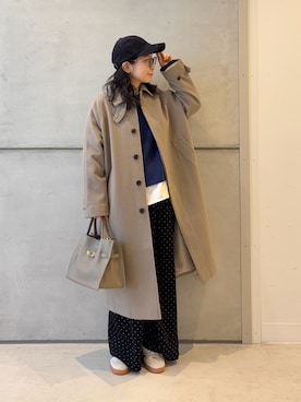 西野きよさん（レディース・152cm）の冬コーディネート