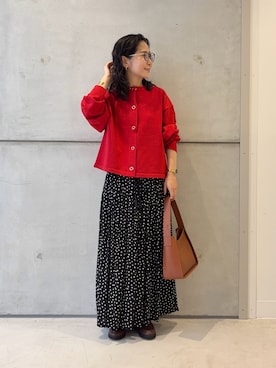 「アイテム（スカート）」を使った、西野きよさん（レディース・152cm）の秋コーディネート