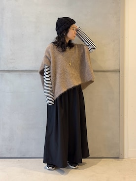 西野きよさん（レディース・152cm）の冬コーディネート