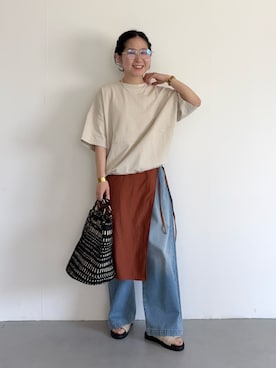 「FORK&SPOON（フォークアンドスプーン）のアイテム」を使った、西野きよさん（レディース・152cm）の春コーディネート
