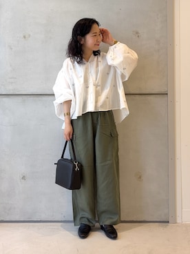 「カーゴパンツ」｜西野きよさん（レディース・152cm・30代）の夏コーディネート