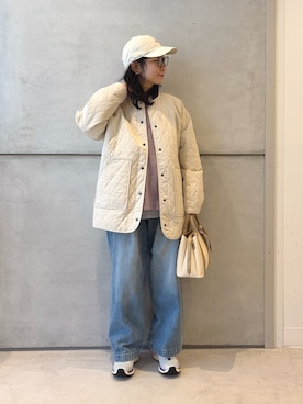 西野きよさん（レディース・152cm）の冬コーディネート