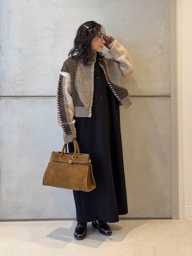 「かぐれ」｜「アイテム（ワンピース/ドレス）」を使った、西野きよさん（レディース・152cm）の冬コーディネート