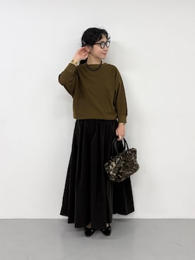 「URBAN RESEARCH DOORS(アーバンリサーチドアーズ)のアイテム(スカート)」を使った、西野きよさん(レディース・152cm)の秋コーディネート