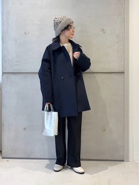 「アイテム（手袋）」を使った、西野きよさん（レディース・152cm）の秋コーディネート