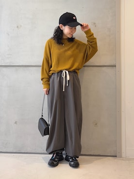 「URBAN RESEARCH（アーバンリサーチ）のアイテム（ショルダーバッグ）」を使った、西野きよさん（レディース・152cm）の秋コーディネート