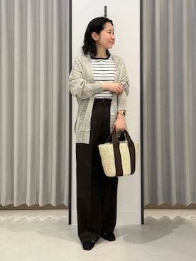 「ワッフル」｜「アイテム（その他シューズ）」を使った、西野きよさん（レディース・152cm）の春コーディネート