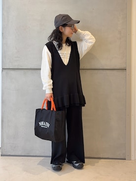 西野きよさん（レディース・152cm）の冬コーディネート