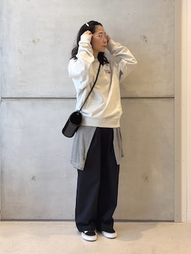 「アイテム（スウェット）」を使った、西野きよさん（レディース・152cm・30代）の秋コーディネート